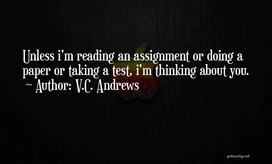 Test Taking Quotes By V.C. Andrews