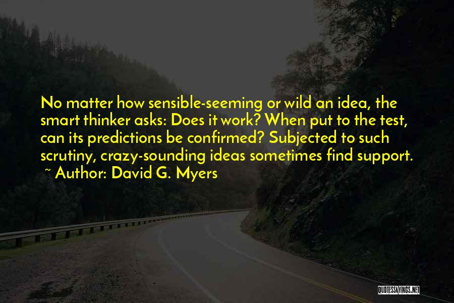 Test The Idea Quotes By David G. Myers