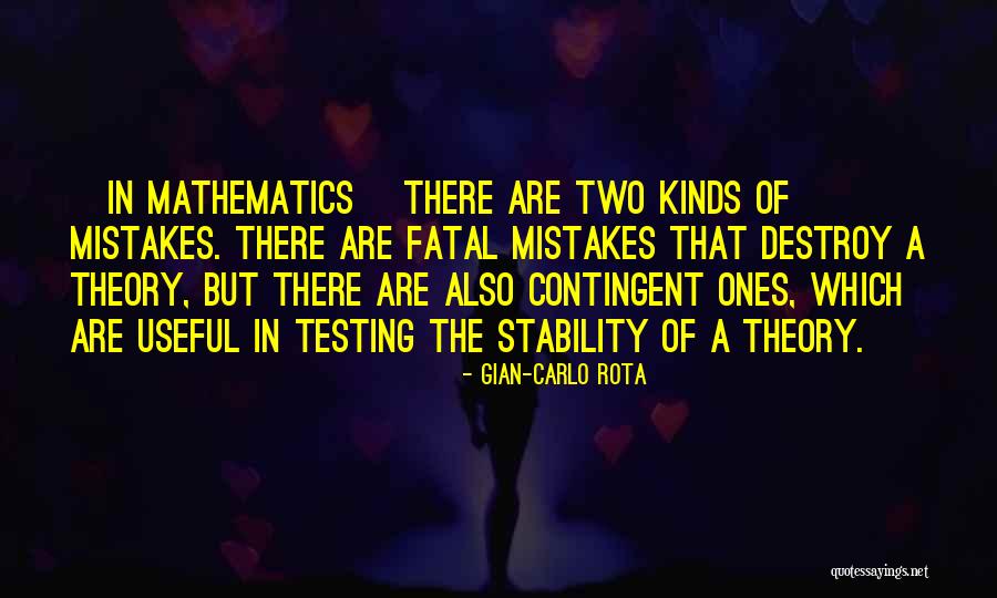Testing That Quotes By Gian-Carlo Rota Testing That Quotes By Gian-Carlo Rota