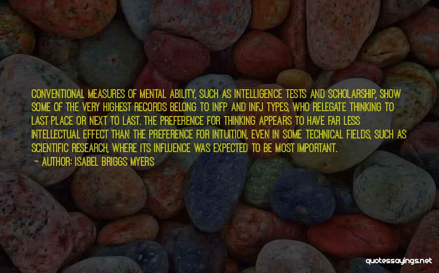 Tests Quotes By Isabel Briggs Myers