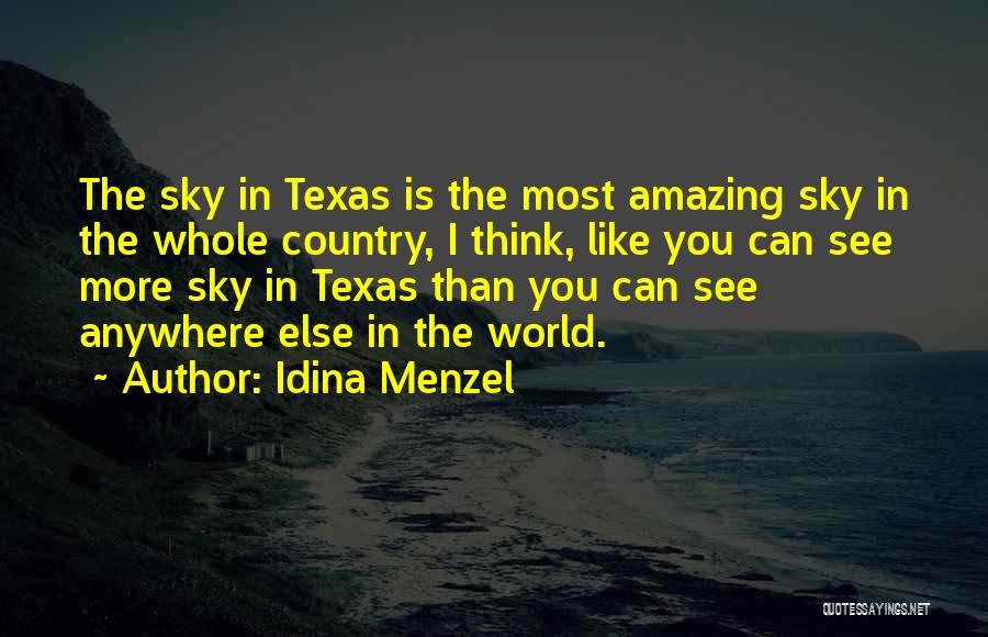 Texas Sky Quotes By Idina Menzel