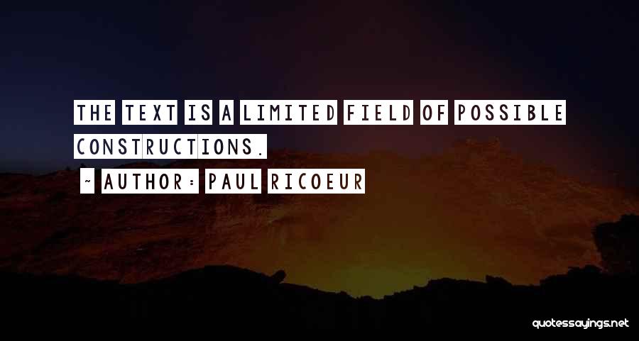 Text Field Quotes By Paul Ricoeur