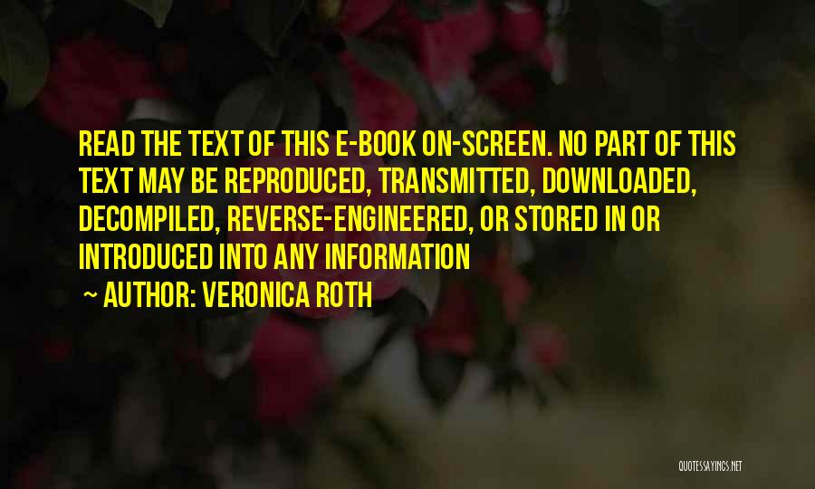 Text Quotes By Veronica Roth