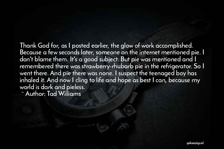 Thank God For Work Quotes By Tad Williams