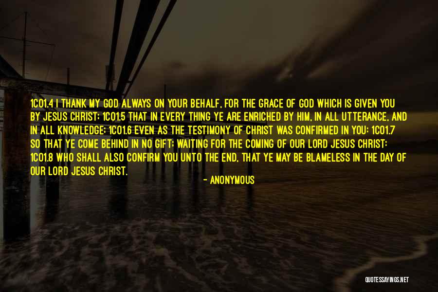 Thank God For You Quotes By Anonymous