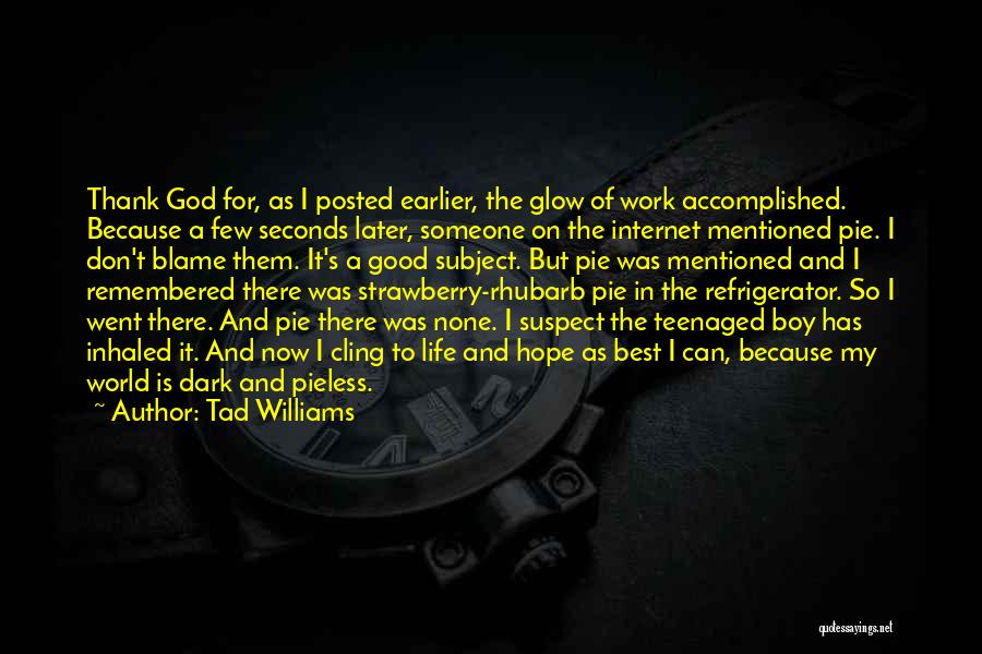 Thank God My Life Quotes By Tad Williams