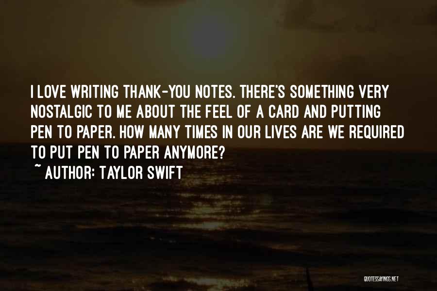Thank U Card Quotes By Taylor Swift