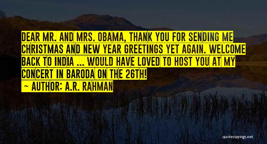 Thank You And You're Welcome Quotes By A.R. Rahman