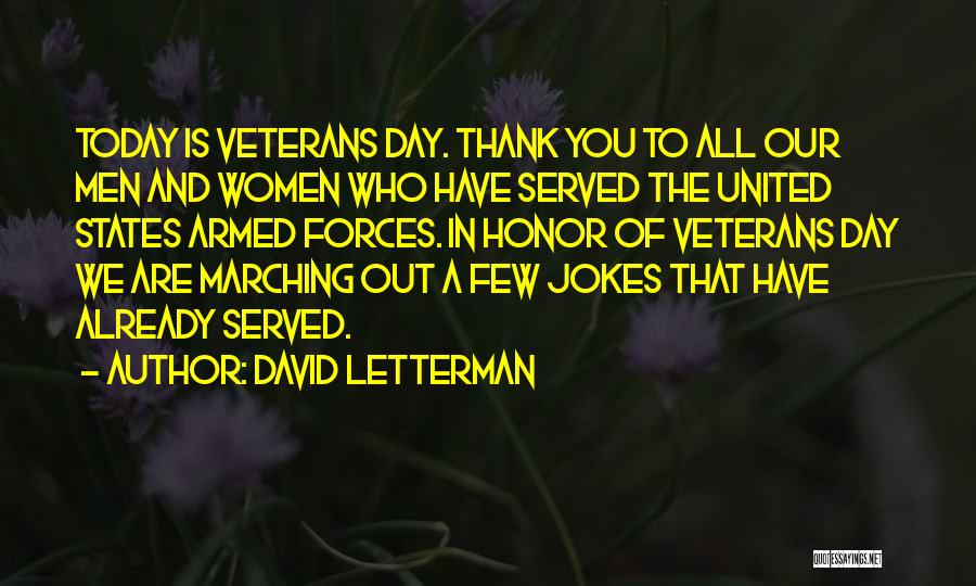 Thank You Are Quotes By David Letterman