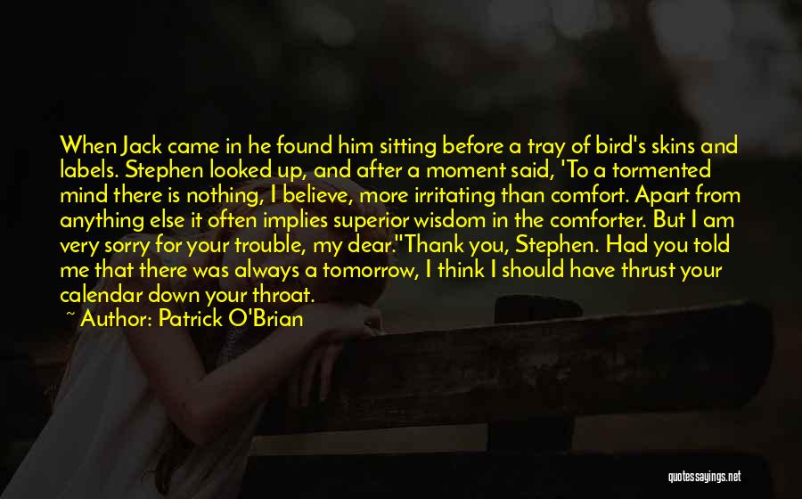 Thank You But Sorry Quotes By Patrick O'Brian