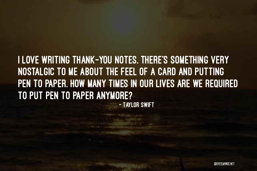 Thank You Card With Quotes By Taylor Swift Thank You Card With Quotes By Taylor Swift