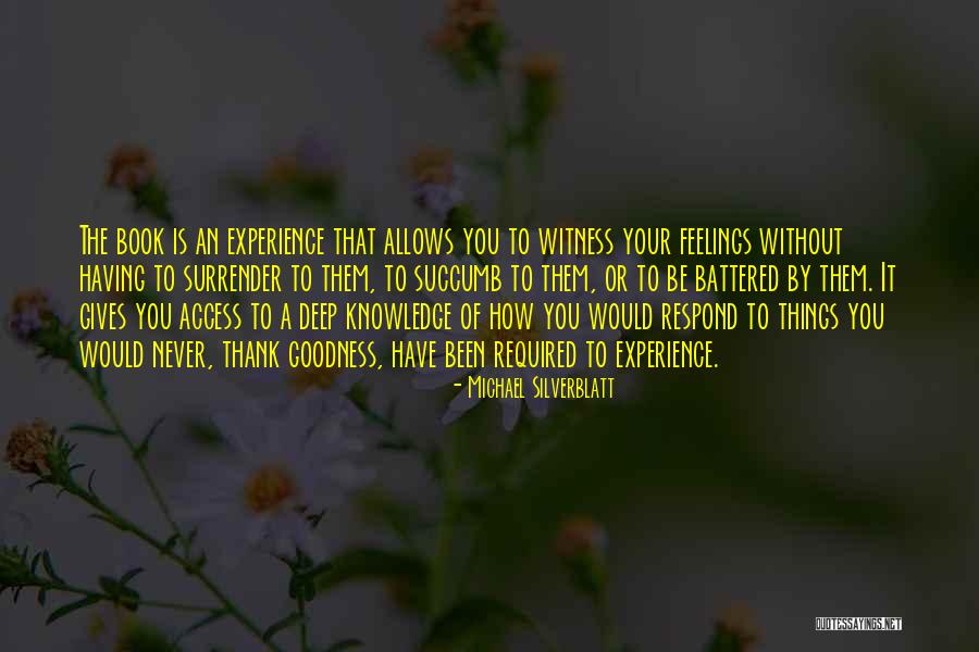 Thank You Experience Quotes By Michael Silverblatt Thank You Experience Quotes By Michael Silverblatt