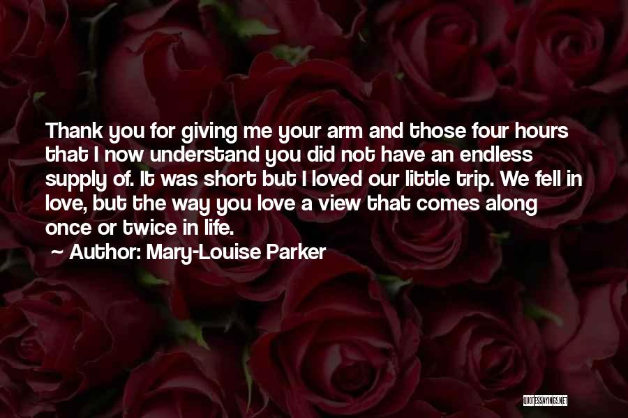 Thank You For Not Giving Up Quotes By Mary-Louise Parker