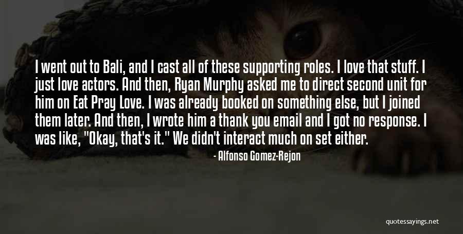 Thank You For Supporting Me Quotes By Alfonso Gomez-Rejon Thank You For Supporting Me Quotes By Alfonso Gomez-Rejon