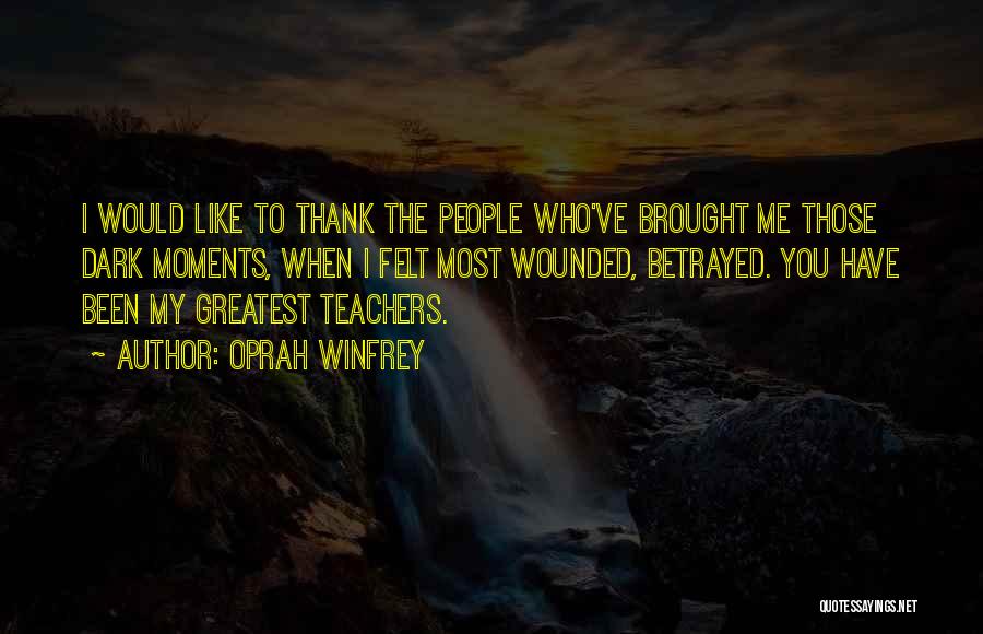 Thank You For The Moments Quotes By Oprah Winfrey