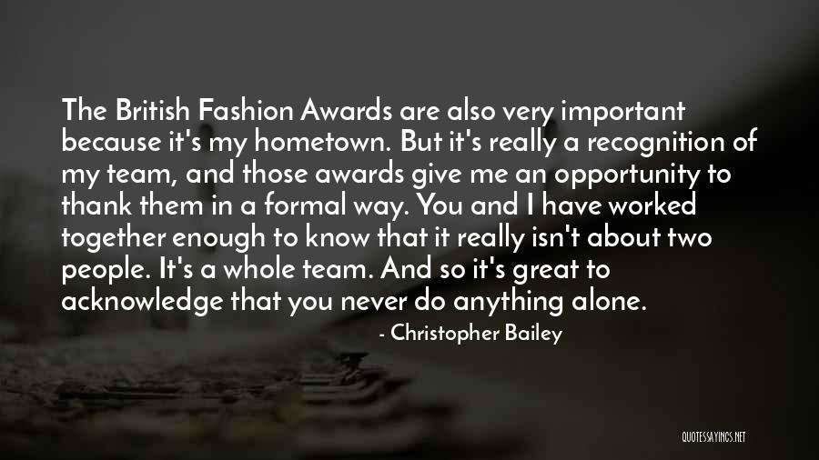 Thank You Formal Quotes By Christopher Bailey