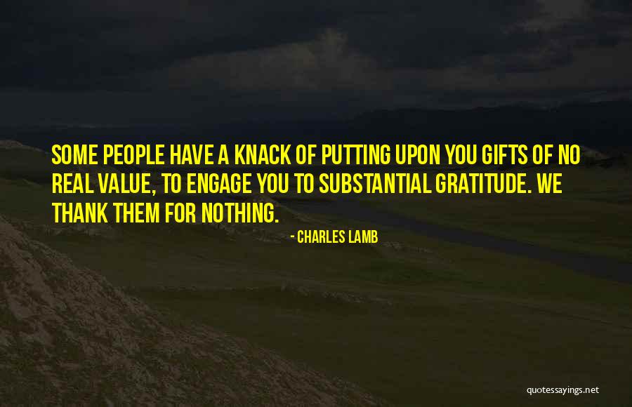 Thank You Gifts Quotes By Charles Lamb