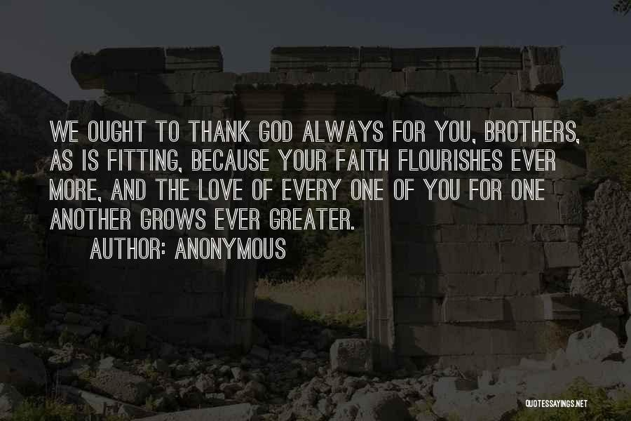 Thank You God Love Quotes By Anonymous