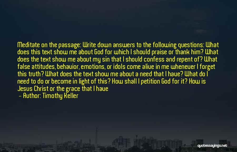 Thank You Jesus For The Life Quotes By Timothy Keller