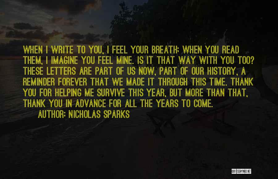 Thank You Letters And Quotes By Nicholas Sparks