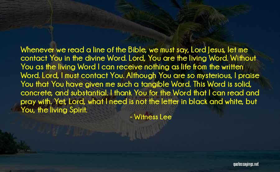 Thank You Lord Bible Quotes By Witness Lee