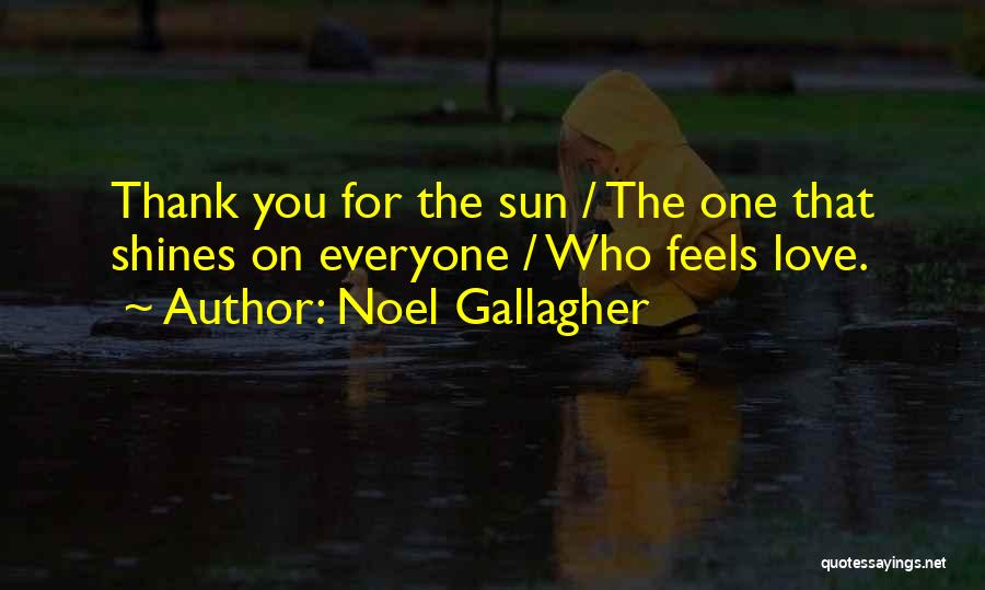 Thank You Love Quotes By Noel Gallagher