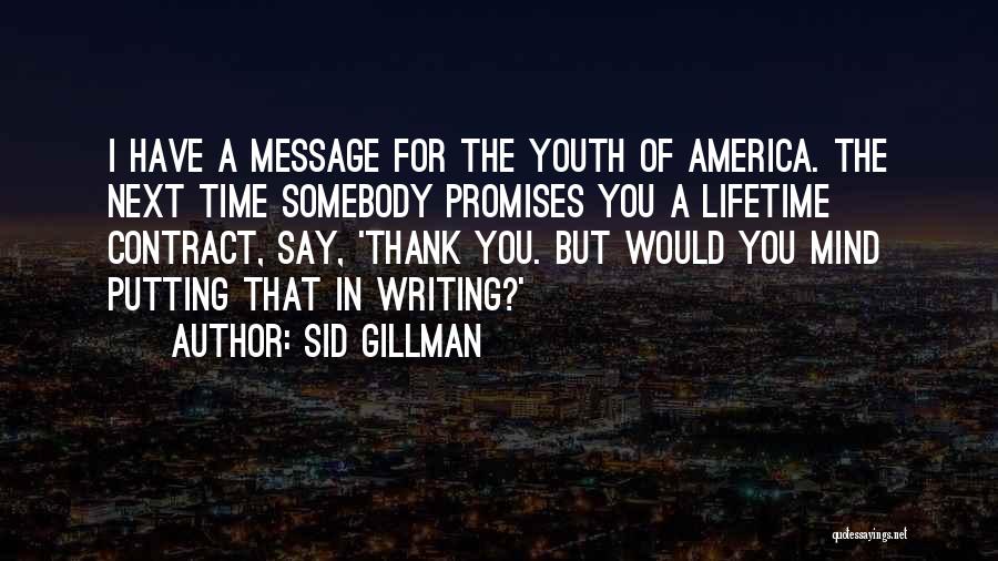 Thank You Message Quotes By Sid Gillman