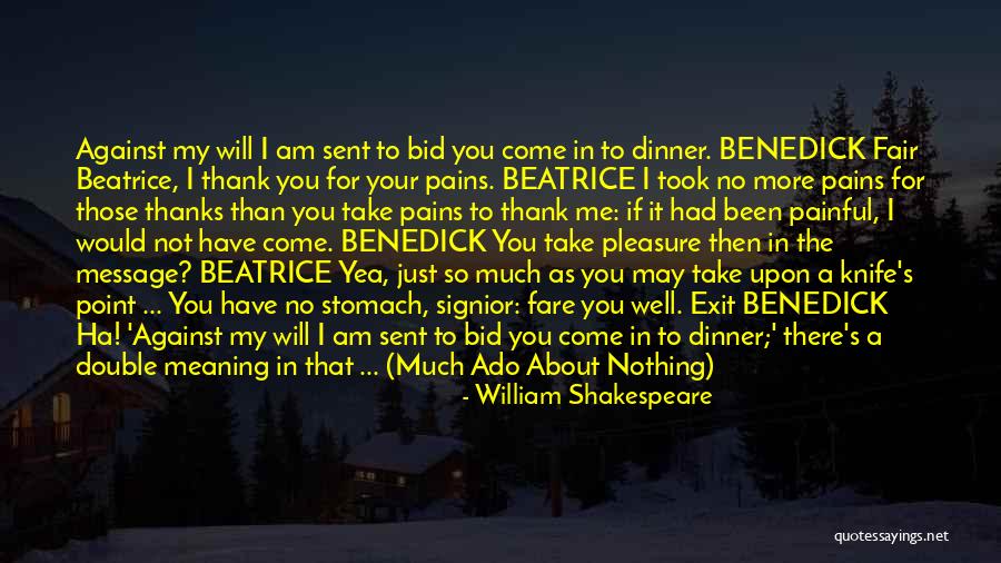 Thank You Message Quotes By William Shakespeare