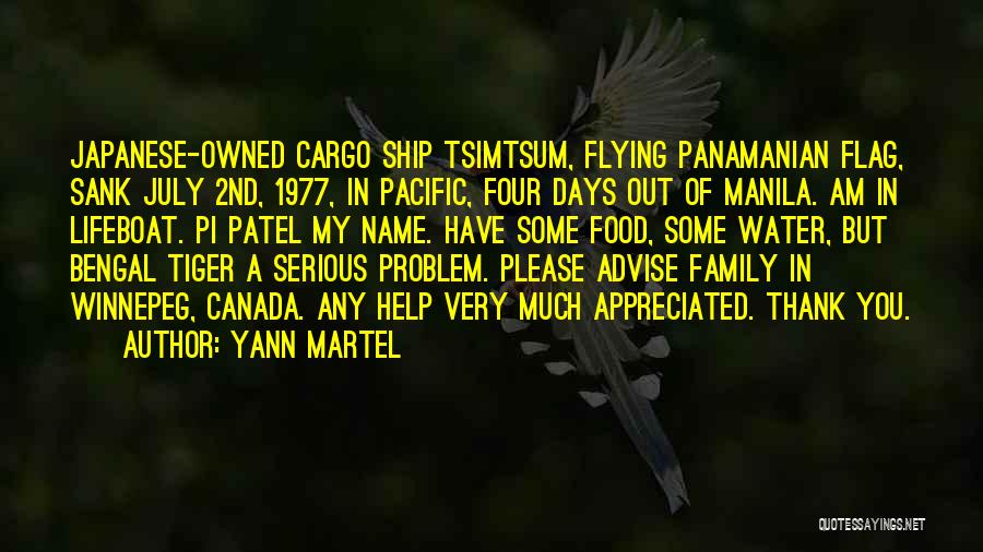 Thank You My Family Quotes By Yann Martel