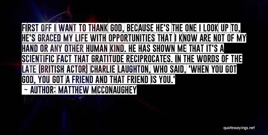 Thank You My Friend Quotes By Matthew McConaughey