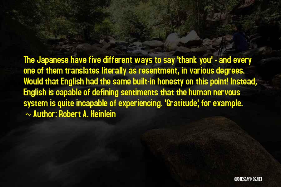 Thank You Say Quotes By Robert A. Heinlein