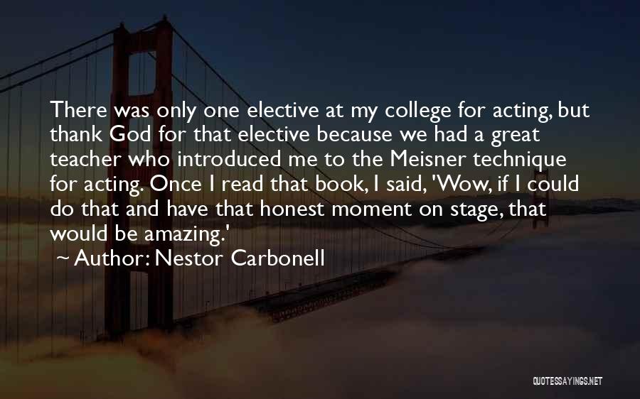 Thank You So Much Teacher Quotes By Nestor Carbonell