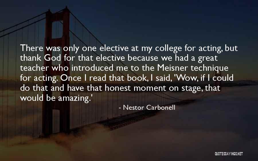 Thank You So Much Teacher Quotes By Nestor Carbonell