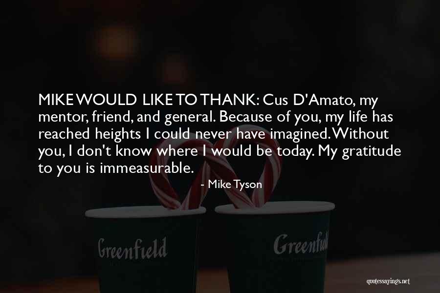 Thank You Today Quotes By Mike Tyson