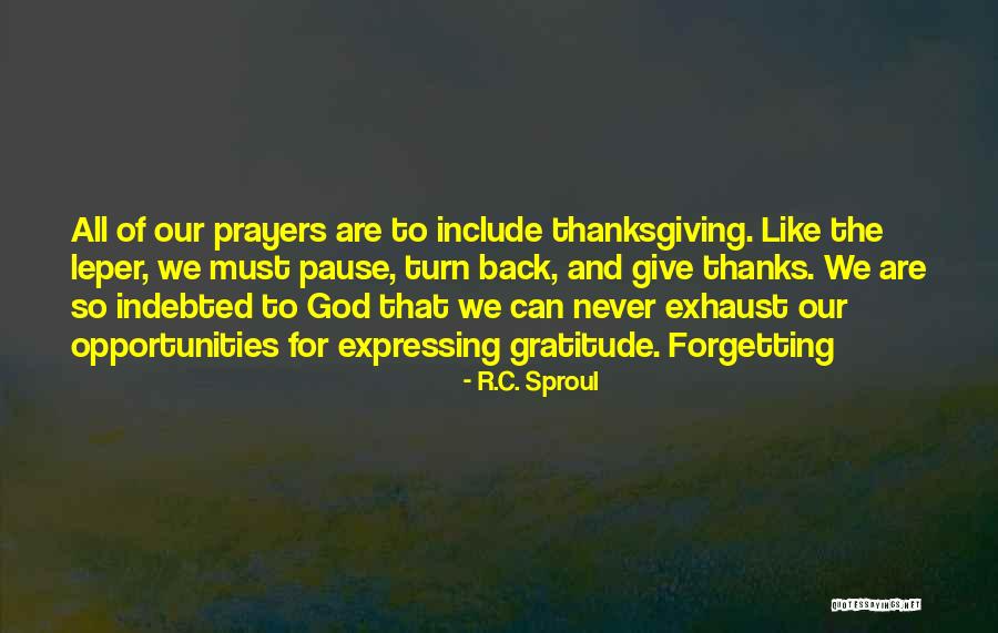 Thanksgiving And Gratitude Quotes By R.C. Sproul