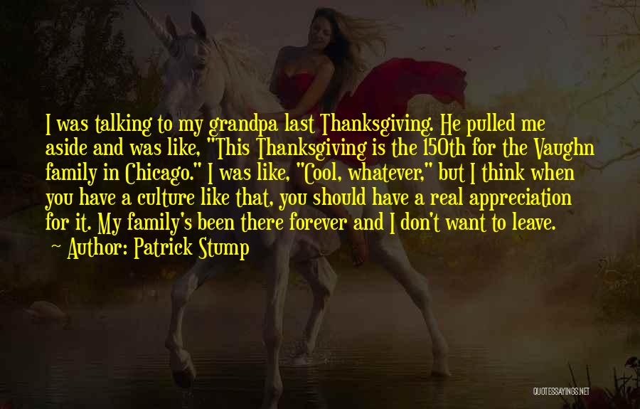 Thanksgiving Family Quotes By Patrick Stump