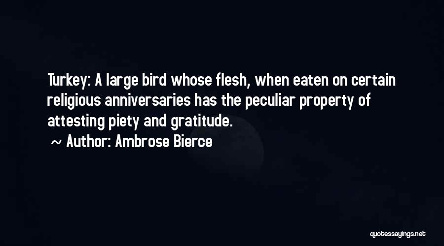 Thanksgiving Religious Quotes By Ambrose Bierce