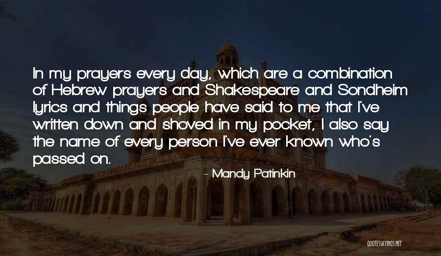 That's Me Quotes By Mandy Patinkin