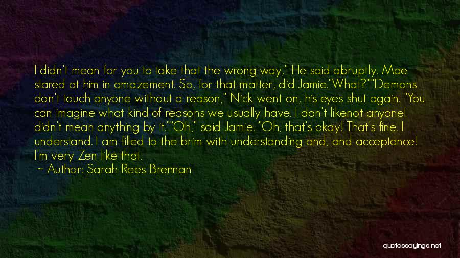 That's The Way I Am Quotes By Sarah Rees Brennan