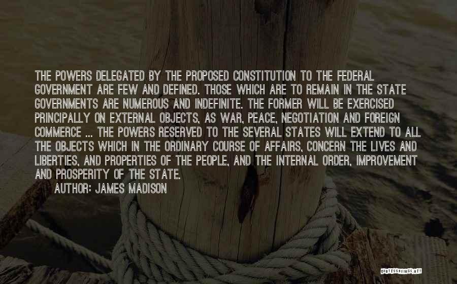 The 10th Amendment Quotes By James Madison