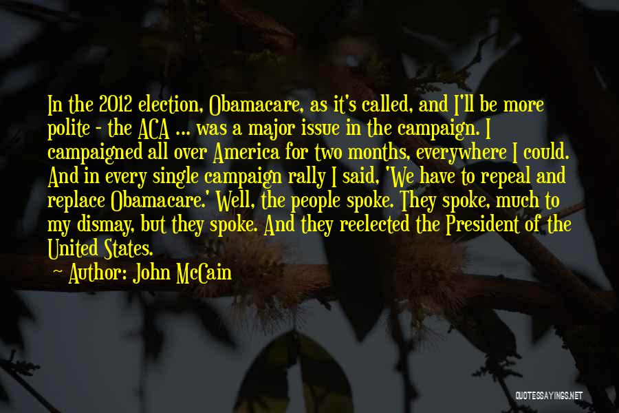 The 2012 Election Quotes By John McCain