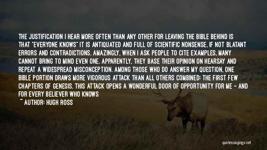The Accuracy Of The Bible Quotes By Hugh Ross