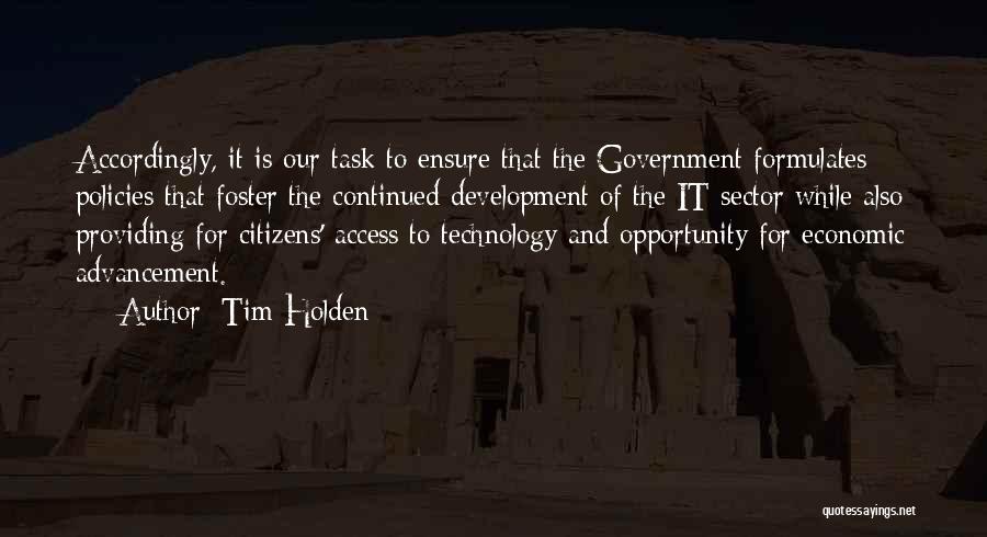 The Advancement Of Technology Quotes By Tim Holden