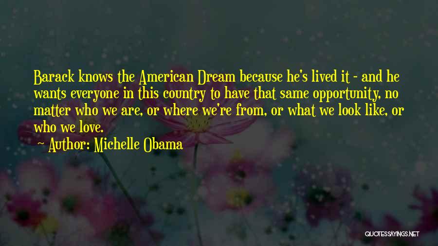 The American Dream Obama Quotes By Michelle Obama