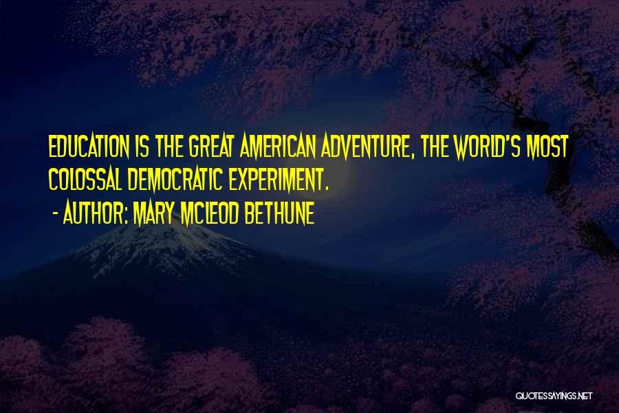 The American Experiment Quotes By Mary McLeod Bethune