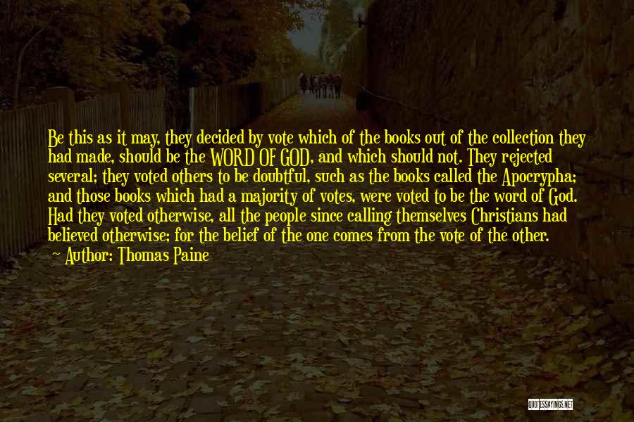 The Apocrypha Quotes By Thomas Paine