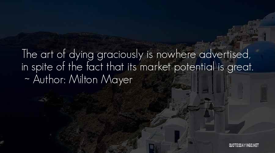 The Art Market Quotes By Milton Mayer