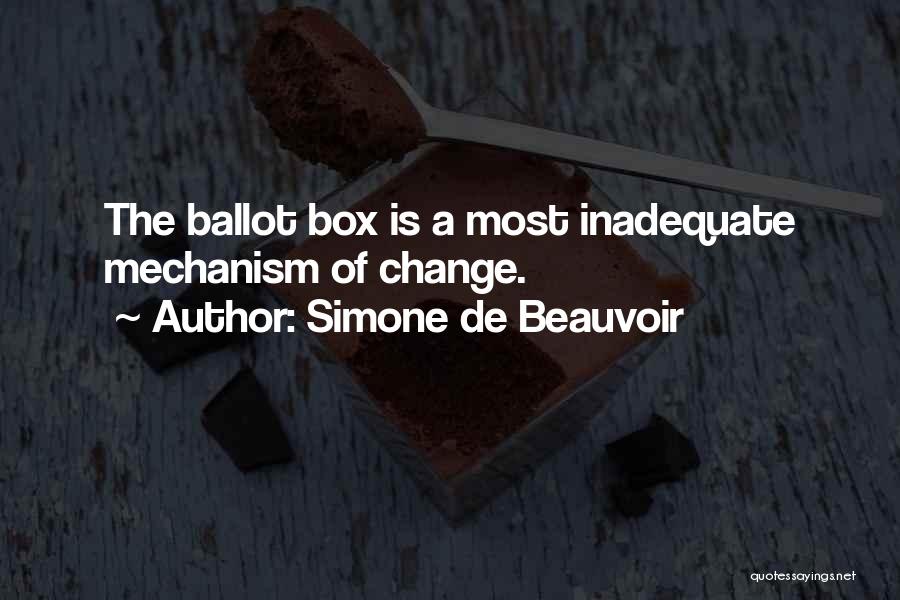 The Ballot Box Quotes By Simone De Beauvoir