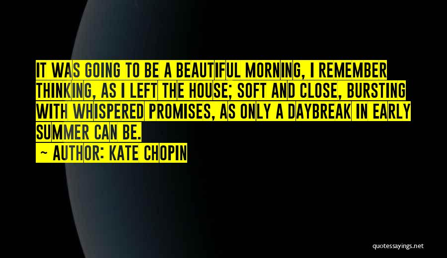 The Beautiful Morning Quotes By Kate Chopin