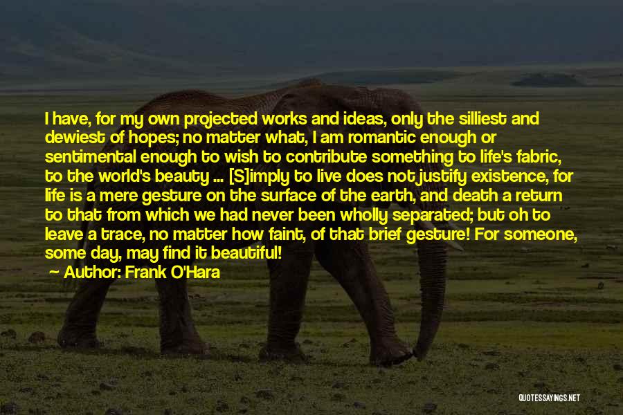 The Beauty Of Life And Death Quotes By Frank O'Hara